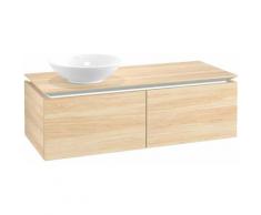 Meuble sous-lavabo Villeroy & Boch Legato B110, 1200x380x500mm, lavabo à gauche, éclairage LED,