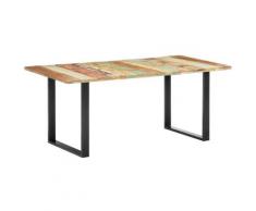 Topdeal VDTD36506_FR Table de salle à manger 180x90x76cm Bois de récupération solide