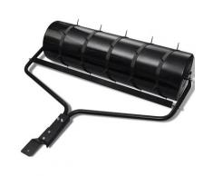 Topdeal VDTD15041_FR Rouleau à gazon de jardin noir avec 5 bandes d'aérateur 30 cm