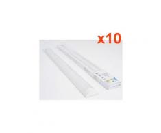 Réglette lumineuse LED 90cm 36W (Pack de 10) - Blanc Neutre 4000K - 5500K