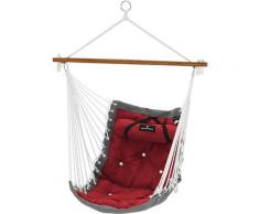 Songmics - Chaise hamac, Fauteuil Suspendu balançoire XL, avec Barre en Bambou, 70 x 120 cm, Charge