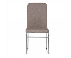Ventemeublesonline - CHAISE TAPISSÉE DIAMOND TEJIDO COFFEE 54 CM X 42 CM X 90 CM