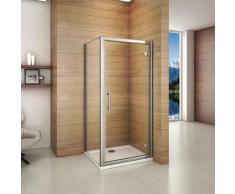Porte de douche pivotante 100x90x187cm largeur de la paroi de douche de 90cm