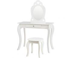 GOPLUS Coiffeuse pour Fille de Style Princesse Européenne, Table de Maquillage pour Enfant avec