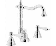 Mélangeur lavabo 3 trous bec pivotant Nobili Antica AT31012/1BR | Cuivre
