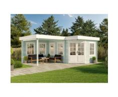 Abri de jardin pentagonal Pepe Naturel , 28 mm Épaisseur paroi 618 x 462 cm - Naturel