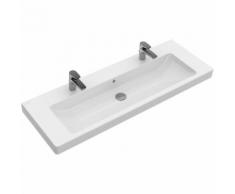 Villeroy & Boch lave-mains Subway 7176D3 1300x470mm, sans trop-plein, 2 points d'eau, Coloris: