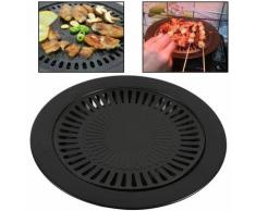 Poêle à griller pour barbecue – Plaque chauffante sans fumée de style coréen Grille de cuisson