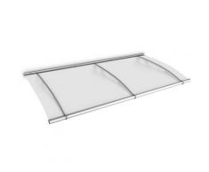 Auvent marquise de porte, 200 x 95 cm, LT-Line, opaque, fixations inox