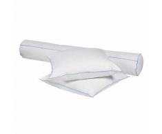 Pack oreiller et traversin moelleux duvet de canard anti-allergènes Someo 180 - Blanc