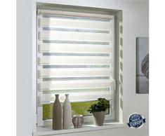 Store Enrouleur jour/nuit sans perçage dimensions 45x160cm Coloris - Blanc - Blanc