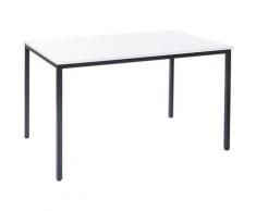 HHG - Bureau Braila, table de conférence / seminaire, 120x80cm ~ blanc