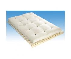 Idliterie - Matelas Futon Coton Couleur - Écru, Dimensions - 140 x 190 cm