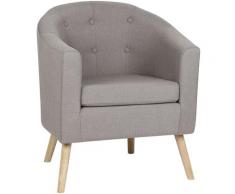 Tissu Fauteuil Salle à Manger Salon Bureau Réception Gris Design Scandinave 64cm x60cm x70cm