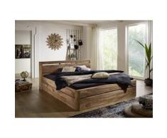 Lit double 180x200 Palissandre teinté Smoked cherry TORONTO #153 - brun clair