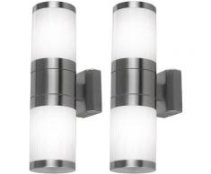 Lot de 2 appliques d'extérieur RGB LED Up Down dimmable REMOTE CONTROL lampes de jardin de balcon