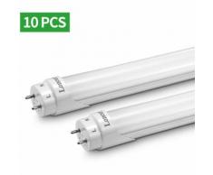 Loncur 10X Tube Neon LED tube T8 150cm 24w LED Reglette pour Éclairage Atelier avec Starter LED