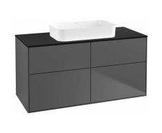 Villeroy und Boch Finion Meuble sous-lavabo F6720, 1200x603x501mm, plaque de recouvrement Noir mat,