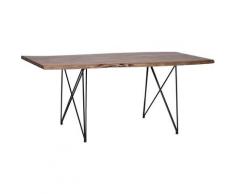 Beliani - Table de salle à manger 180 x 90 cm plateau en bois foncé MUMBAI