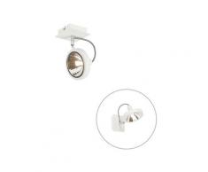 QAZQA nox - Spot mural et plafond Design - 1 lumière - L 100 mm - Blanc - Design,Moderne
