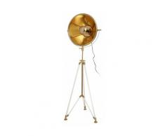Paris Prix - Lampadaire Design Vintage bowie 157cm Or & Blanc