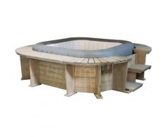 Spa Gonflable Panneaux en Bois K2O Seychelles 4-6 Personnes avec Hydrojets 250x275x71 cm