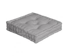 Coussin de Sol 50 x 50 x 10 cm LOLA 100% coton - GRIS