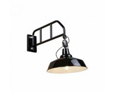 Applique Industrielle Noir avec Bras Pivotant - Manhattan Qazqa Industriel, Rustique Luminaire