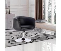 Mercatoxl - MercartoXL chaise de bar-salon avec accoudoirs en simili-cuir noir