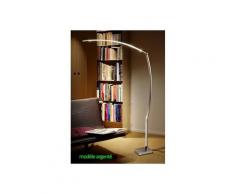 B-leuchten Luminaire Design - Lampadaire LED Adelaïde tactile Argent très lumineux Orientable