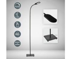 Lampadaire LED design métal orientable intensité couleur réglable touch flexible