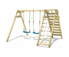 Wickey - Portique balançoire Aire de jeux Smart Cliff avec Portique bois pour enfants