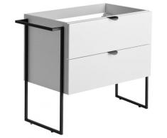 Allibert - Meuble sous-vasque 80 cm FAKTORY - 2 tiroirs à fermeture progressive blanc mat