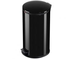 Hailo Poubelle à pédale, capacité 25 l, l x h x p 370 x 600 x 370 mm noir