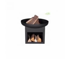 Brasero de jardin FATAPERA en acier avec ou sans couvercle - Sans couvercle