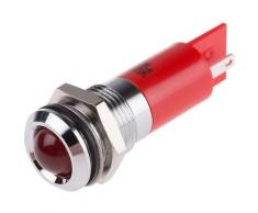 Rs Pro - Voyant néon Rouge perçage de 14.5mm, 110 V, taille de la lampe 10 mm IP40