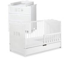 MARSELL Ensemble commode à langer + lit bébé 140X70 + tiroir