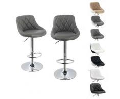 Skecten - Tabouret de Bar Lot de 2 avec Siège Bien Rembourré, 2 Design 2 Couleurs, Tabourets en