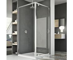 Cabine Douche 70x70 AP. 70 CM H185 transparent modèle Sintesi Duo 1 Portillon