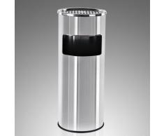 Cendrier extérieur avec poubelle en acier inoxydable 30L litres