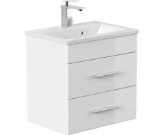 Meuble salle de bain Mars 500 SlimLine blanc brillant