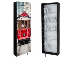 SWIVBOX | Armoire à chaussures pivotante 190x63.6x18 cm | 5 étagères acier | Impression UV | Meuble