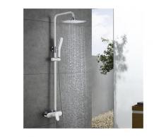 Ensemble de Douche Blanche Colonne de Douche Corps en Laiton pour Salle de Bain