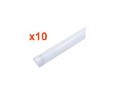 Silamp - Réglette lumineuse LED 120cm 48W (Pack de 10) - Blanc Neutre 4000K - 5500K
