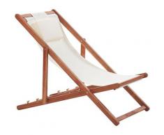 Beliani - Chilienne en bois et tissu beige AVELLINO