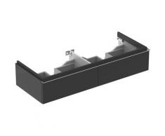 iCon Meuble sous-lavabo double 840220 1190x240x477mm, alpin brillant, Coloris: laque de lave matte