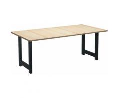table de salle à manger 220x100x76 cm bois de pin - Rogal