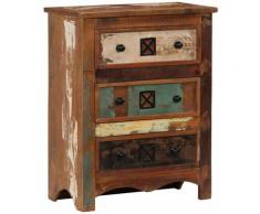 Buffet bahut armoire console meuble de rangement coffre à tiroirs 75 cm bois solide de récupération