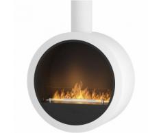 Cheminee design avec bruleur a l ethanol cm 70x70x35 Sined Fire INCYRCLE WHITE