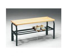 Banc de vestiaire sans dossier - avec porte-chaussures - longueur 1015 mm - Coloris piétement: